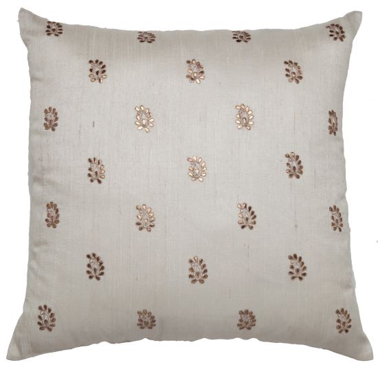 Petite Paisley Pillow Cover - Ivory